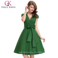 Grace Karin Wholesale Women Vestidos de verão Cap Sleeve Short 50s 60s Audrey Hepburn Dress CL6087-9